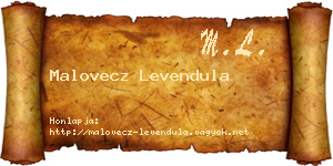 Malovecz Levendula névjegykártya
